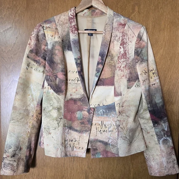 Vintage Walking Art Australia Abstract Blazer Jacket Medium - Picture 3 of 11